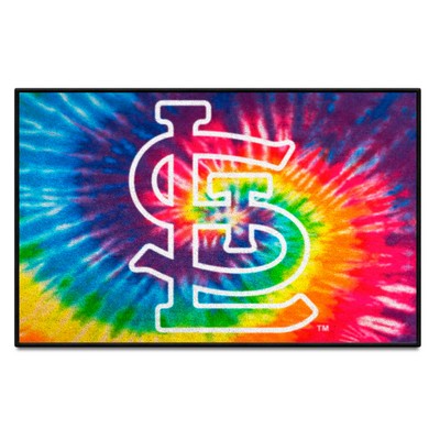 Fan Mats  LLC St. Louis Cardinals Starter Mat Tie Dye Tie Dye