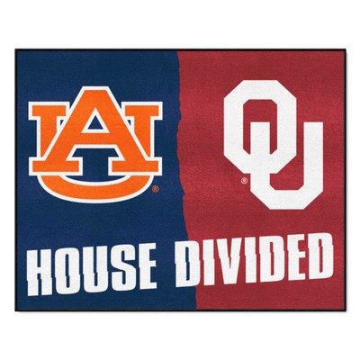 Fan Mats  LLC House Divided Auburn / Oklahoma House Divided Mat Multi