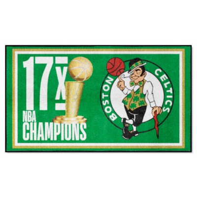 Fan Mats  LLC Boston Celtics 3x5 Rug Dynasty Green