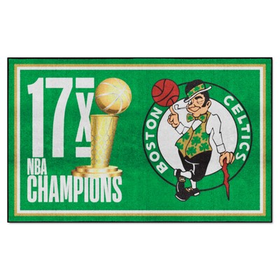 Fan Mats  LLC Boston Celtics 5x8 Rug Dynasty Green