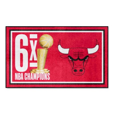 Fan Mats  LLC Chicago Bulls 3x5 Rug Dynasty Red