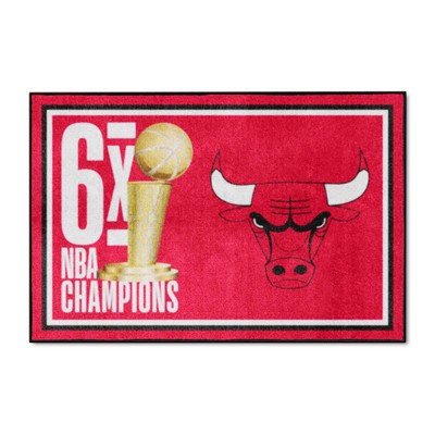 Fan Mats  LLC Chicago Bulls 4x6 Rug Dynasty Red