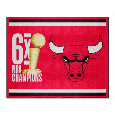 Fan Mats  LLC Chicago Bulls 8x10 Rug Dynasty Red