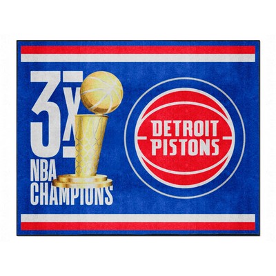 Fan Mats  LLC Detroit Pistons 8x10 Rug Dynasty Blue