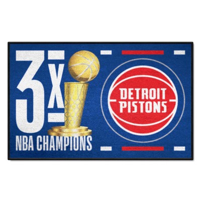 Fan Mats  LLC Detroit Pistons Starter Mat Dynasty Blue