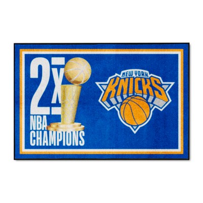 Fan Mats  LLC New York Knicks 4x6 Rug Dynasty Blue