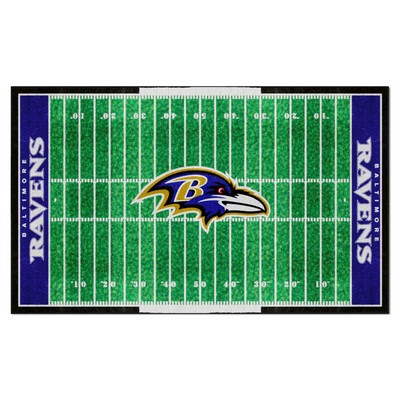 Fan Mats  LLC Baltimore Ravens 6x10 Rug Green