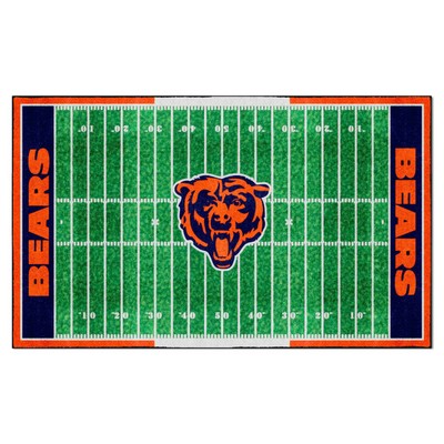 Fan Mats  LLC Chicago Bears 6x10 Rug Green