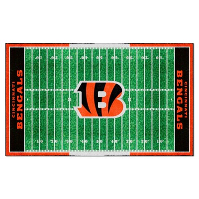 Fan Mats  LLC Cincinnati Bengals 6x10 Rug Green