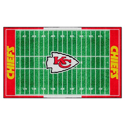 Fan Mats  LLC Kansas City Chiefs 6x10 Rug Green