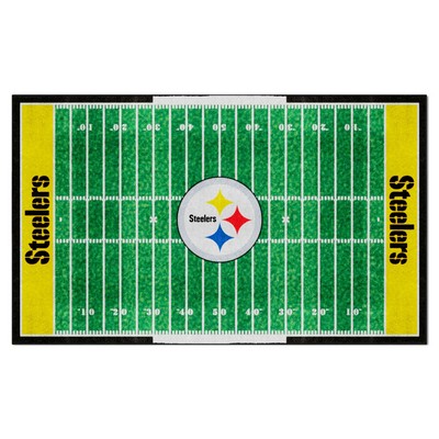 Fan Mats  LLC Pittsburgh Steelers 6x10 Rug Green