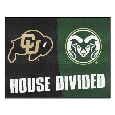 Fan Mats  LLC House Divided Colorado / Colorado State House Divided Mat Multi