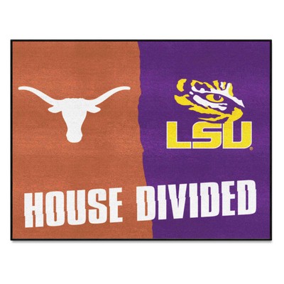 Fan Mats  LLC House Divided Texas / LSU House Divided Mat Multi