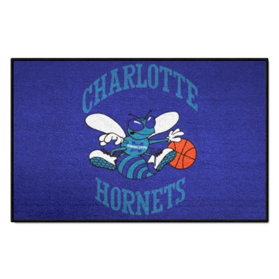 Fan Mats  LLC Charlotte Hornets Starter Mat Retro Blue