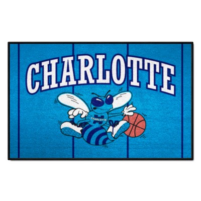 Fan Mats  LLC Charlotte Hornets Starter Mat Retro Blue