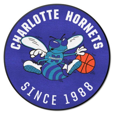 Fan Mats  LLC Charlotte Hornets Roundel Mat Retro Blue