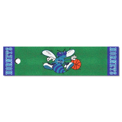 Fan Mats  LLC Charlotte Hornets Putting Green Mat Retro Green