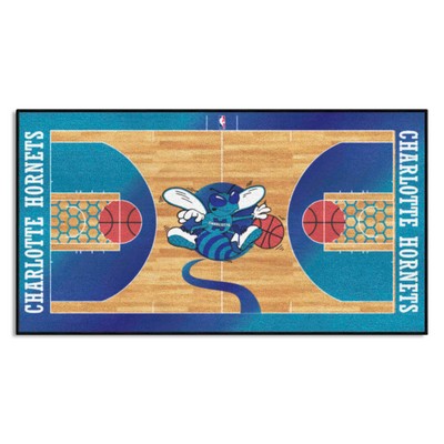 Fan Mats  LLC Charlotte Hornets NBA Court Runner Retro Blue