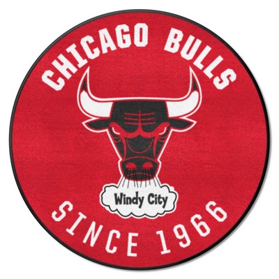 Fan Mats  LLC Chicago Bulls Roundel Mat Retro Red