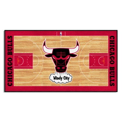 Fan Mats  LLC Chicago Bulls NBA Court Runner Retro Red