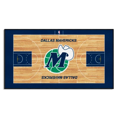 Fan Mats  LLC Dallas Mavericks NBA Court Runner Retro Blue