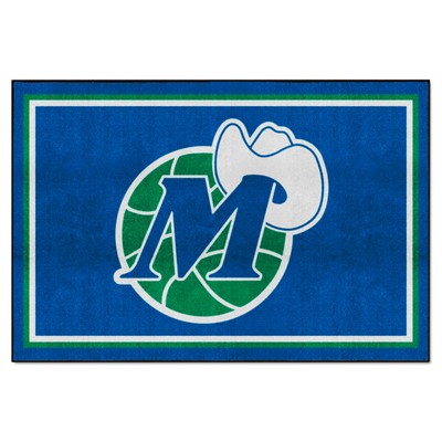 Fan Mats  LLC Dallas Mavericks 5x8 Rug Retro Blue