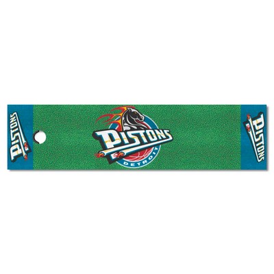 Fan Mats  LLC Detroit Pistons Putting Green Mat Retro Green