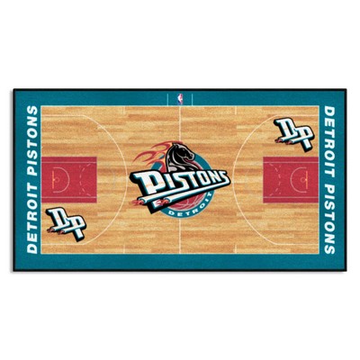 Fan Mats  LLC Detroit Pistons NBA Court Runner Retro Teal