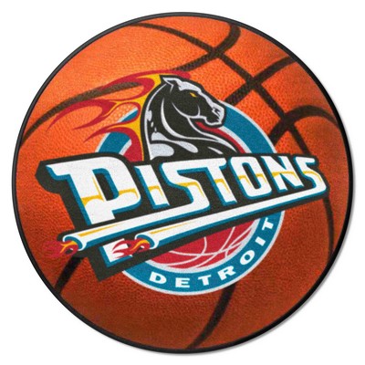 Fan Mats  LLC Detroit Pistons Basketball Mat Retro Orange