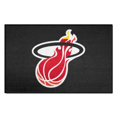 Fan Mats  LLC Miami Heat Starter Mat Retro Black