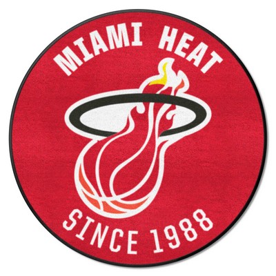 Fan Mats  LLC Miami Heat Roundel Mat Retro Red