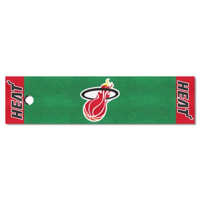 Fan Mats  LLC Miami Heat Putting Green Mat Retro Green