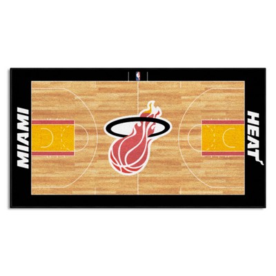 Fan Mats  LLC Miami Heat NBA Court Runner Retro Black