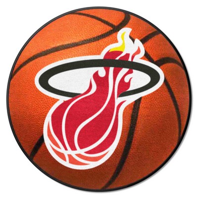 Fan Mats  LLC Miami Heat Basketball Mat Retro Orange