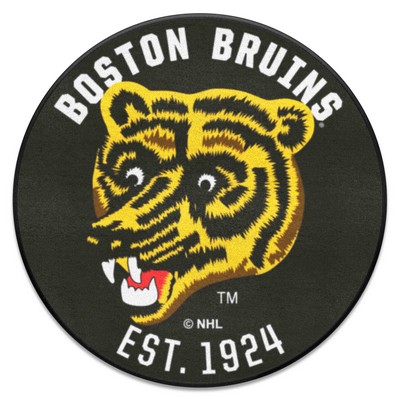 Fan Mats  LLC Boston Bruins Roundel Mat Retro Black