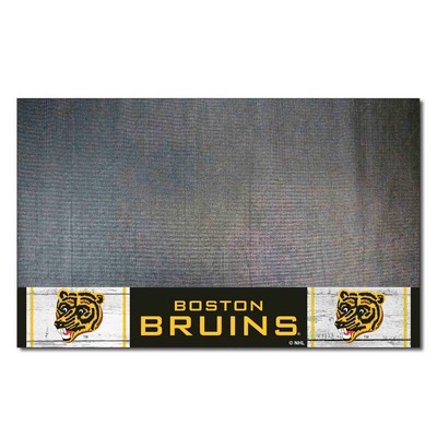 Fan Mats  LLC Boston Bruins Grill Mat Retro Black