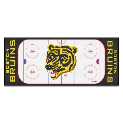 Fan Mats  LLC Boston Bruins Rink Runner Retro White