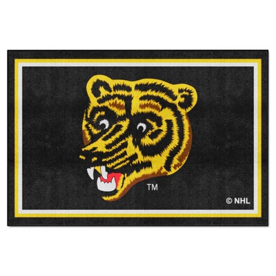 Fan Mats  LLC Boston Bruins 5x8 Rug Retro Black