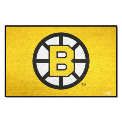 Fan Mats  LLC Boston Bruins Starter Mat Retro Yellow