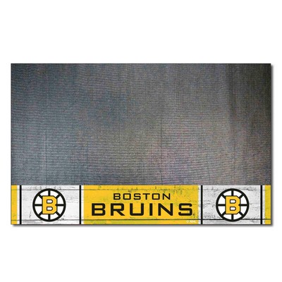 Fan Mats  LLC Boston Bruins Grill Mat Retro Black