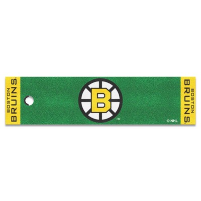 Fan Mats  LLC Boston Bruins Putting Green Mat Retro Green