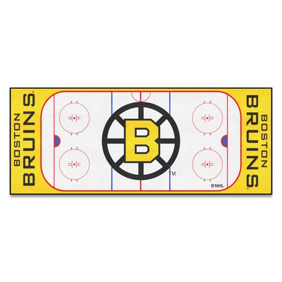 Fan Mats  LLC Boston Bruins Rink Runner Retro White