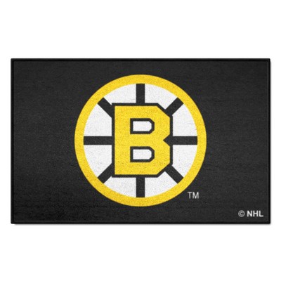 Fan Mats  LLC Boston Bruins Starter Mat Retro Black