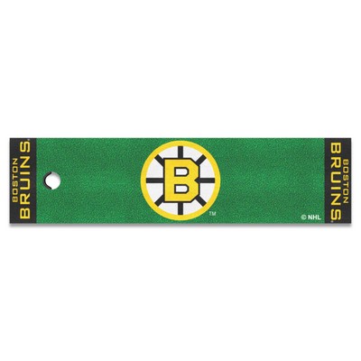 Fan Mats  LLC Boston Bruins Putting Green Mat Retro Green