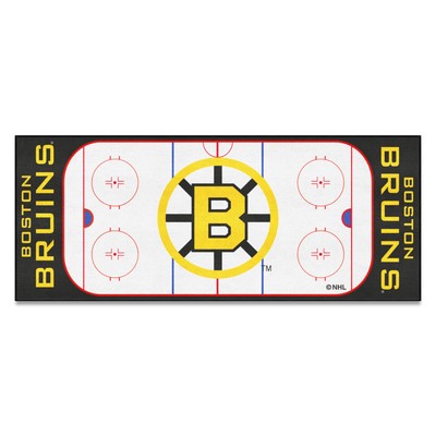 Fan Mats  LLC Boston Bruins Rink Runner Retro White