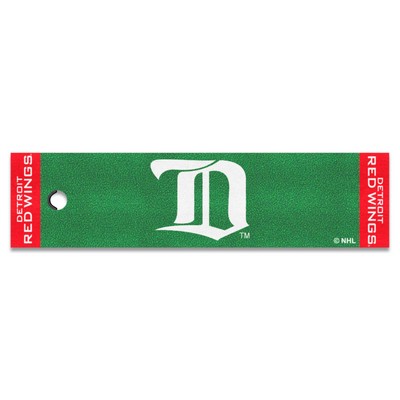 Fan Mats  LLC Detroit Red Wings Putting Green Mat Retro Green