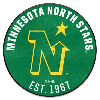 Fan Mats  LLC Minnesota North Stars Roundel Mat Retro Green