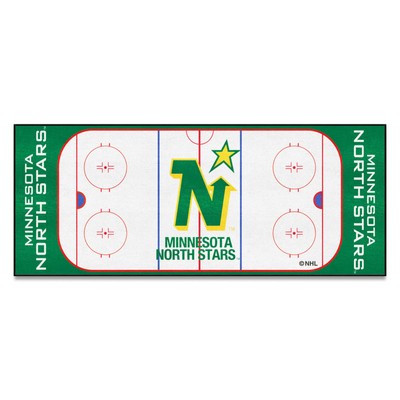 Fan Mats  LLC Minnesota North Stars Rink Runner Retro White