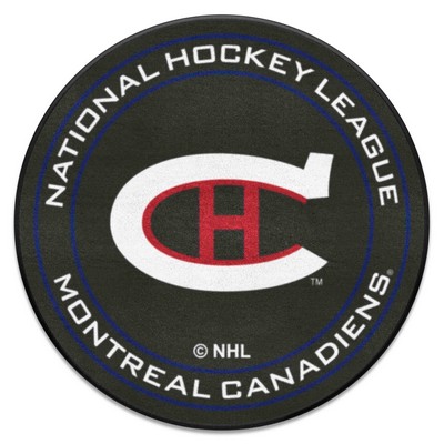 Fan Mats  LLC Montreal Canadiens Puck Mat Retro Black