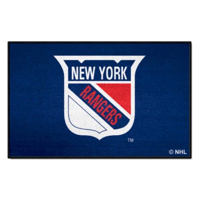 Fan Mats  LLC New York Rangers Starter Mat Retro Blue